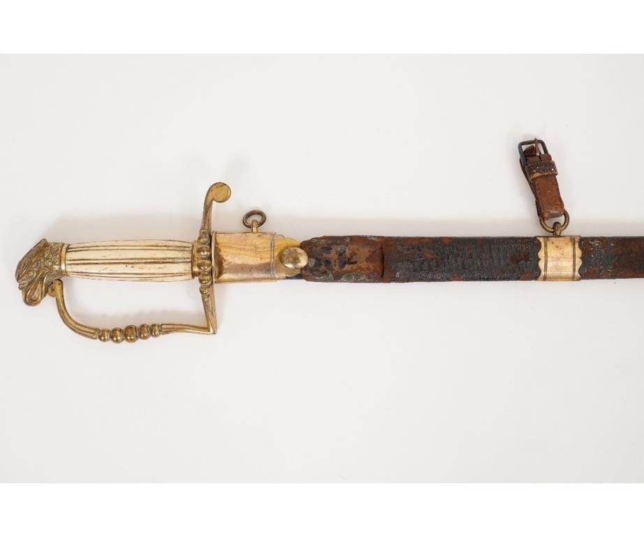 U.S. military officers sword with brass