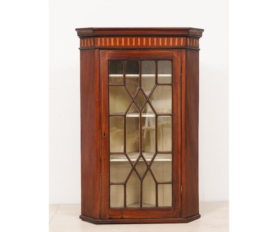 Georgian mahogany inlaid hanging 282848