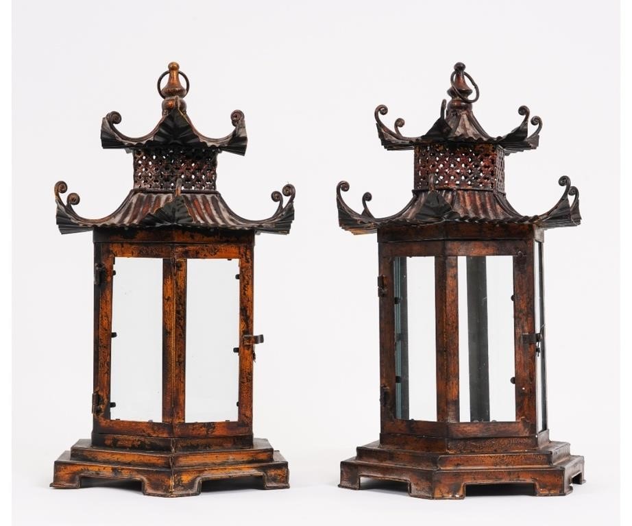 Pair of Chinese Chinoiserie metal 282862