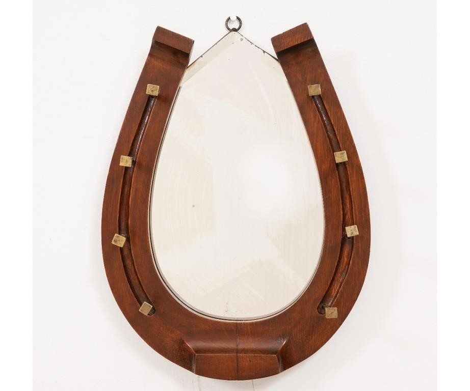 Mahogany horseshoe form mirror 282868