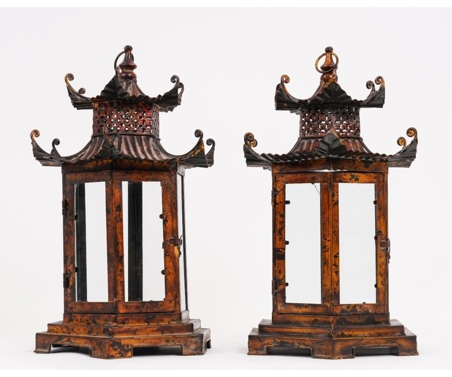 Pair of Chinese Chinoiserie metal 282869