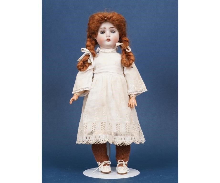 German bisque head doll with wood/composition