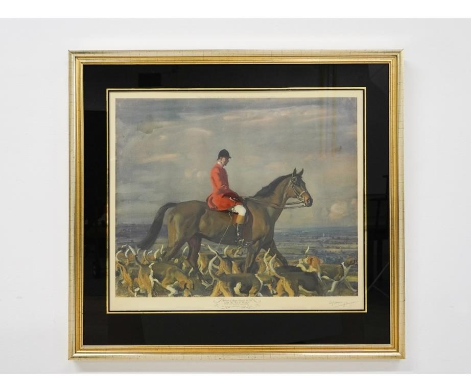 A J Munnings framed and matted 2828be