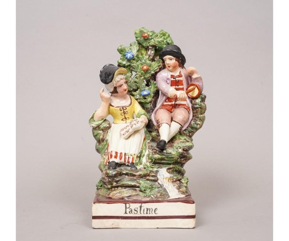 Staffordshire figure titled Pastime  2828db