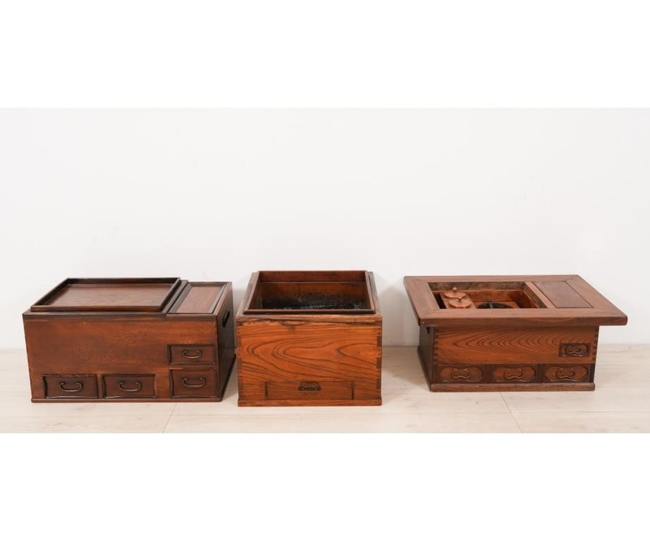 Early Japanese exotic wood hibachi 282901