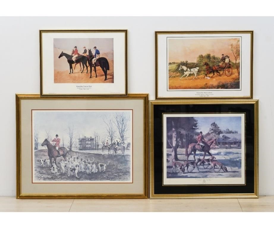 Four framed equine prints to include;