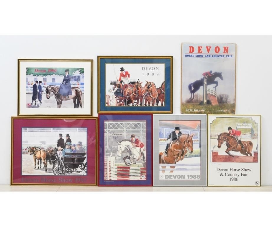 Seven Devon Horse Show posters,