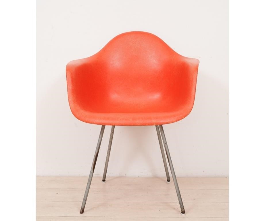 Mid century modern Knoll red orange 282926