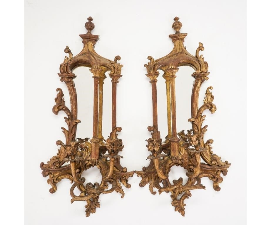 Pair of Chinese Chippendale gilt 282928