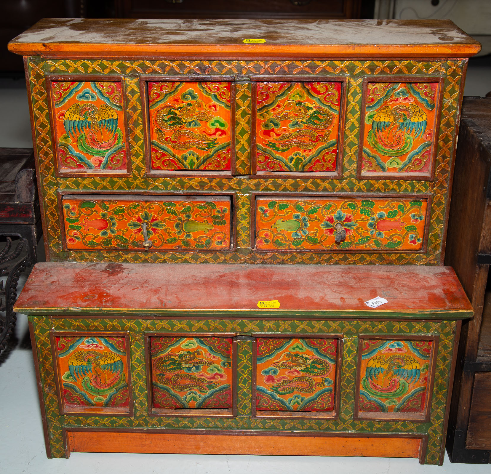 SMALL TIBETAN STYLE CABINET 20th 287f72