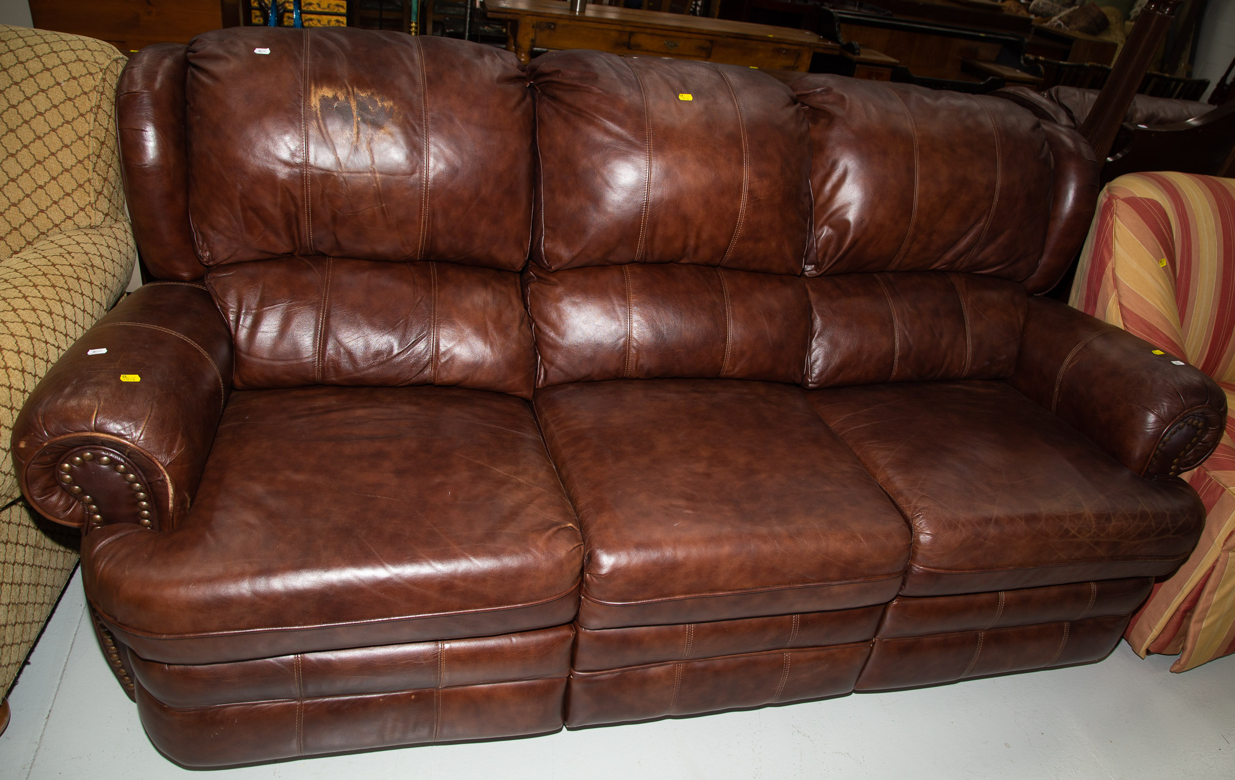 CONTEMPORARY LEATHER SOFA Two end 287fc2