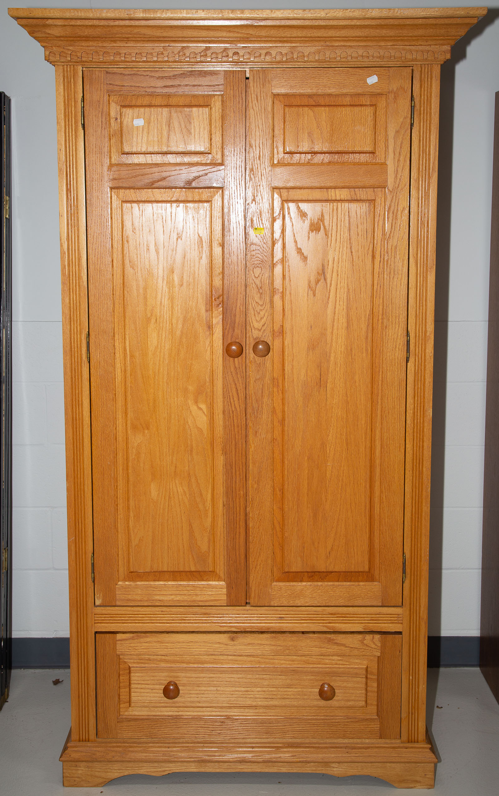 LATE VICTORIAN STYLE OAK WARDROBE