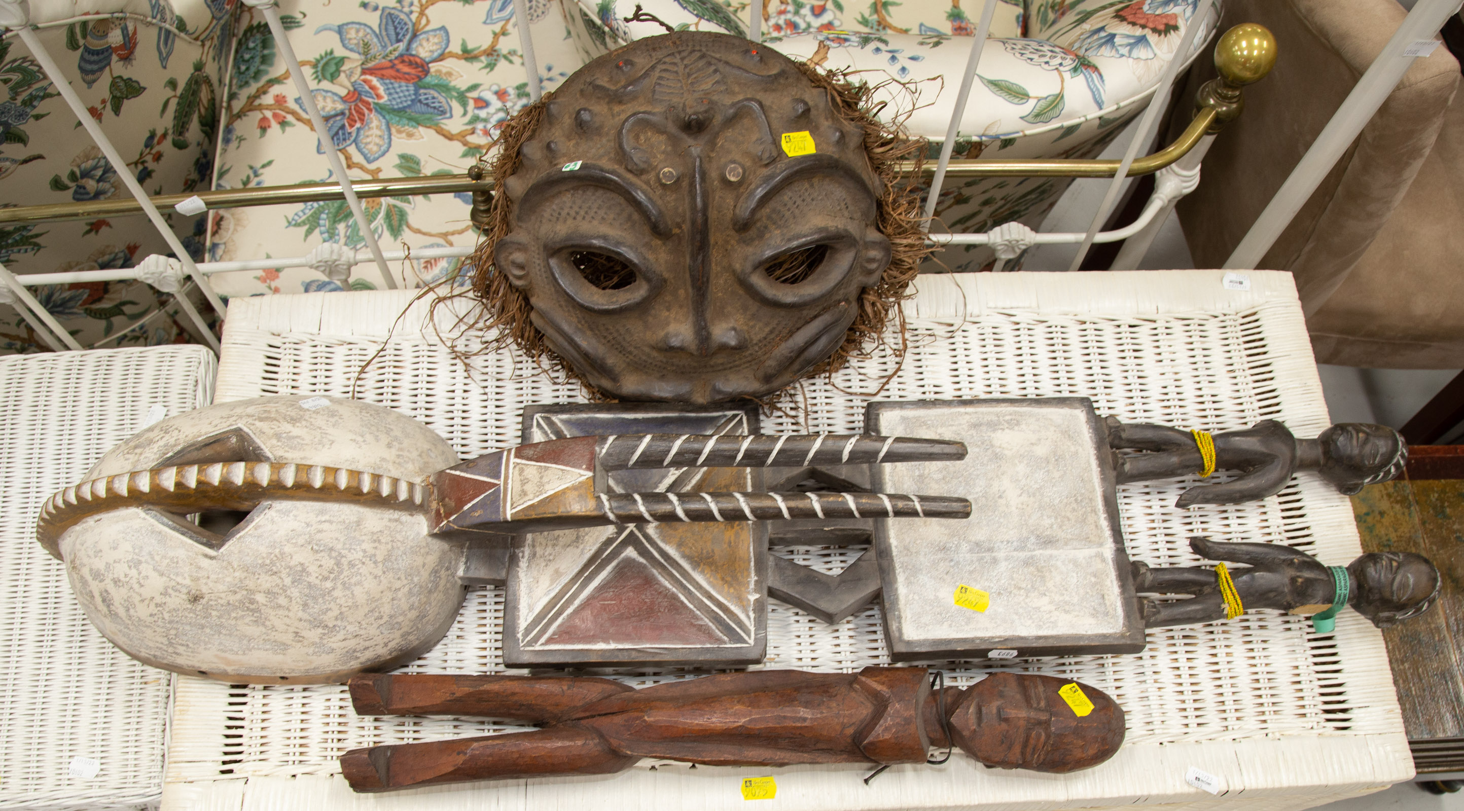 THREE AFRICAN ARTWORKS Comprising 288257