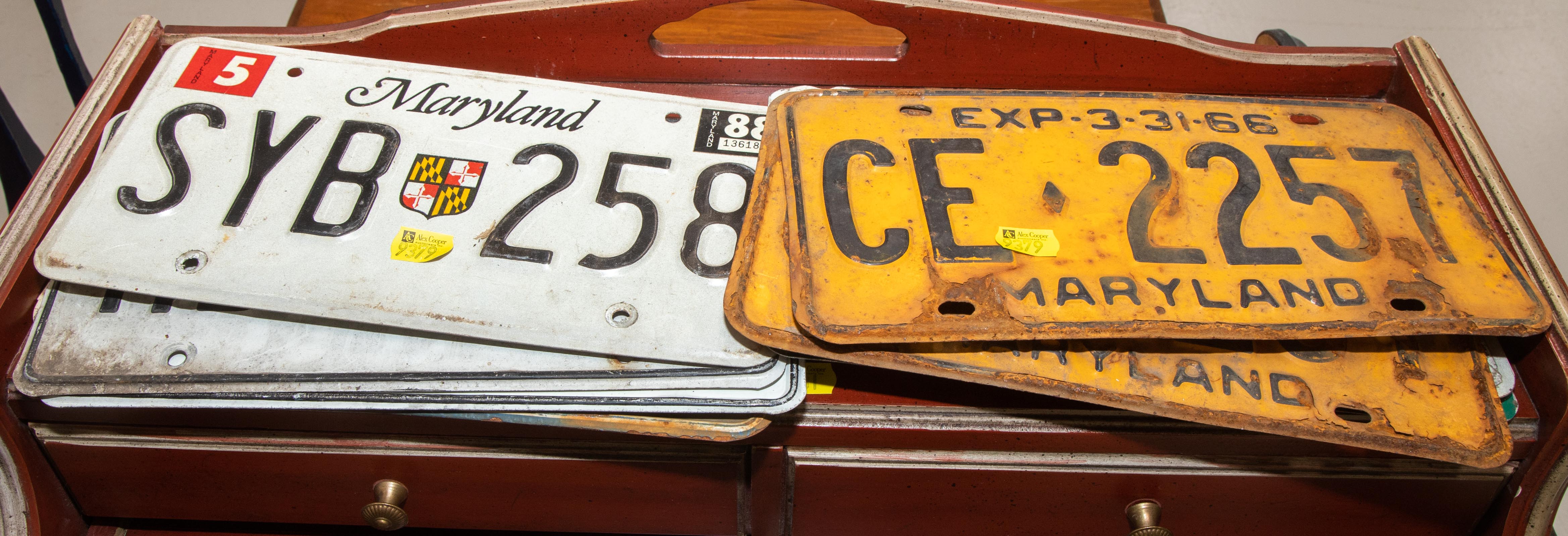 ASSORTED LICENSE PLATES Includes