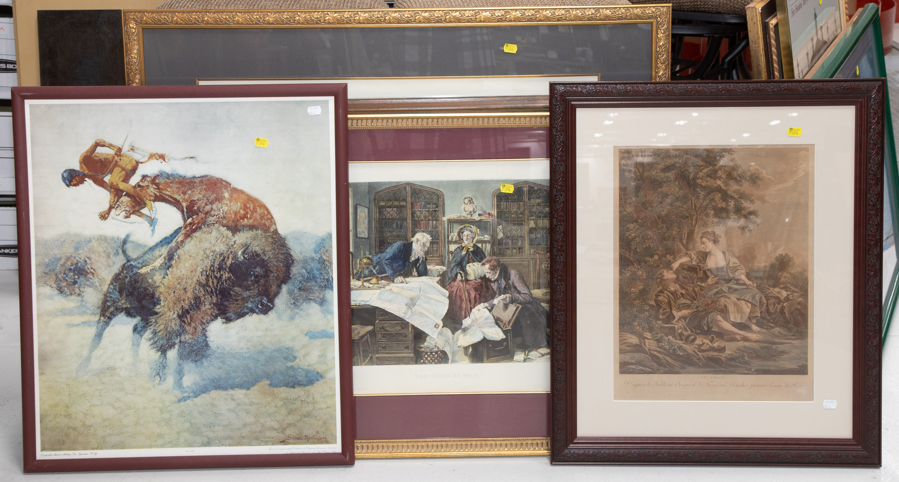 FIVE ASSORTED FRAMED ARTWORKS Includes