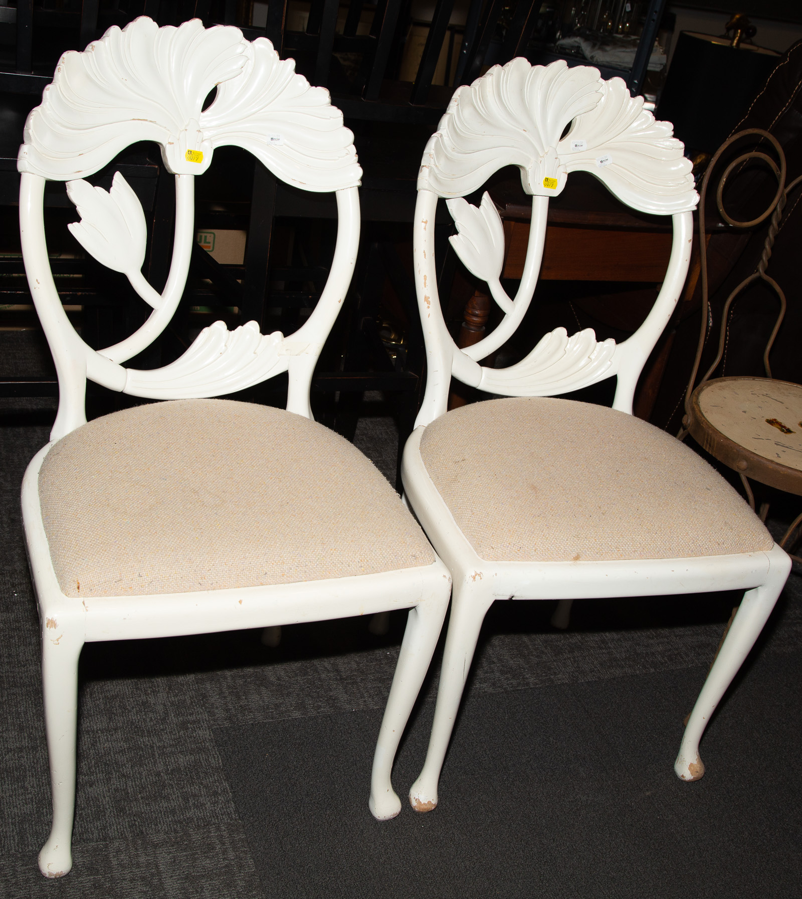 A PAIR OF ART NOUVEAU STYLE PAINTED 2883b0