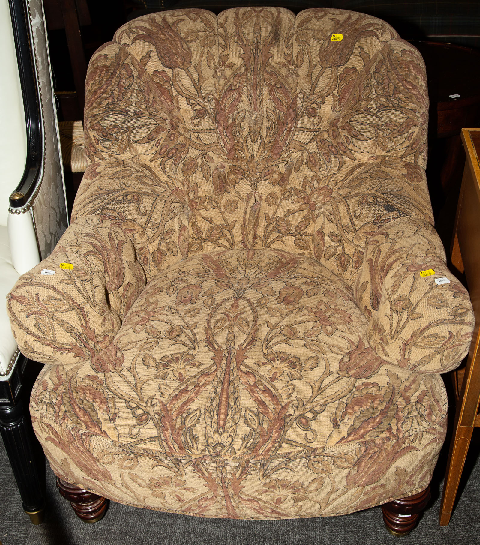 LARGE VICTORIAN STYLE ARM CHAIR