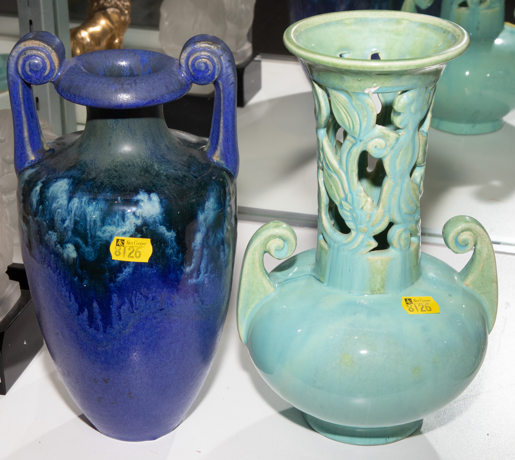 TWO FULPER ART POTTERY VASES Taller