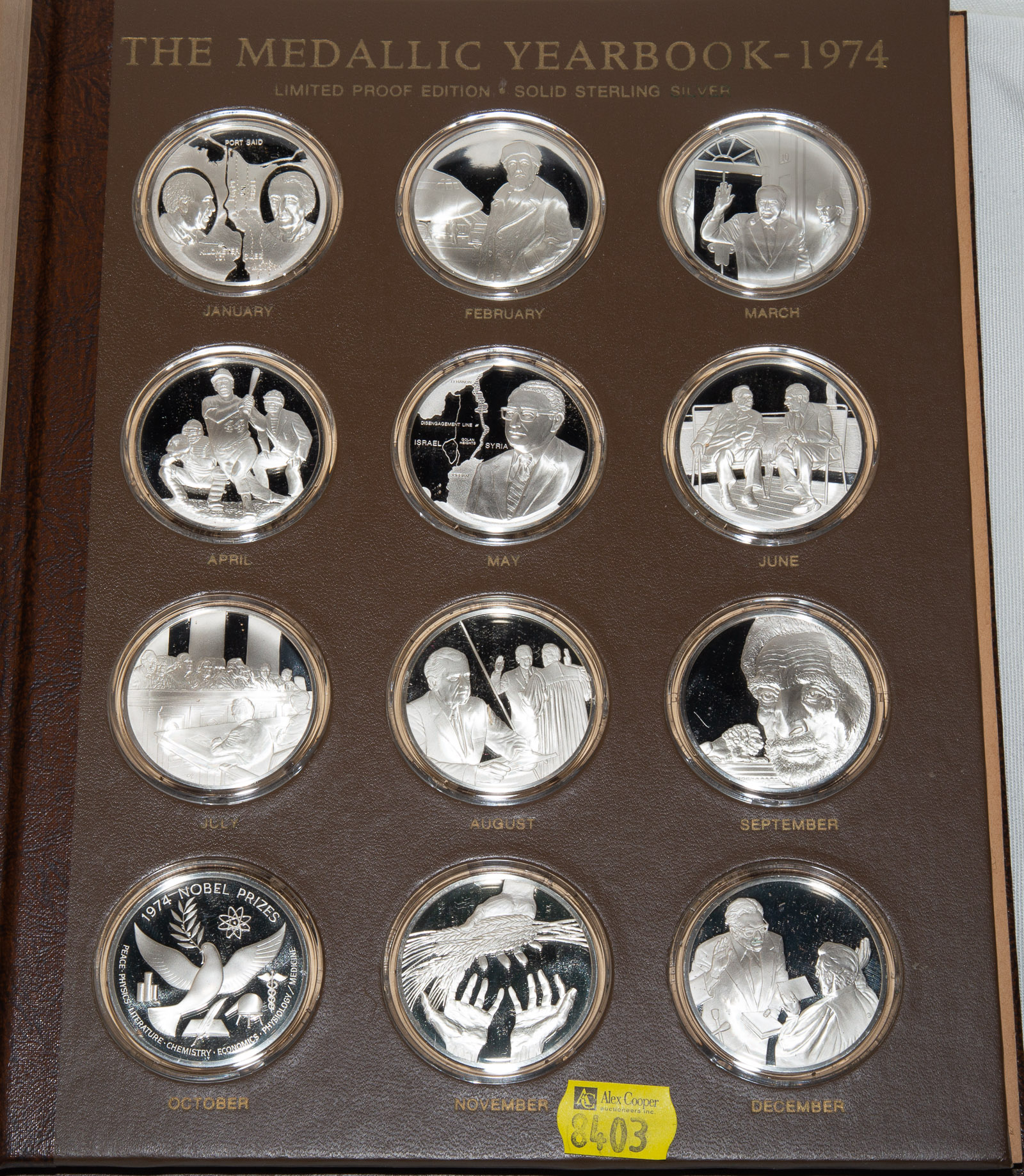 FRANKLIN MINT S 1974 MEDALLIC YEARBOOK 28863b