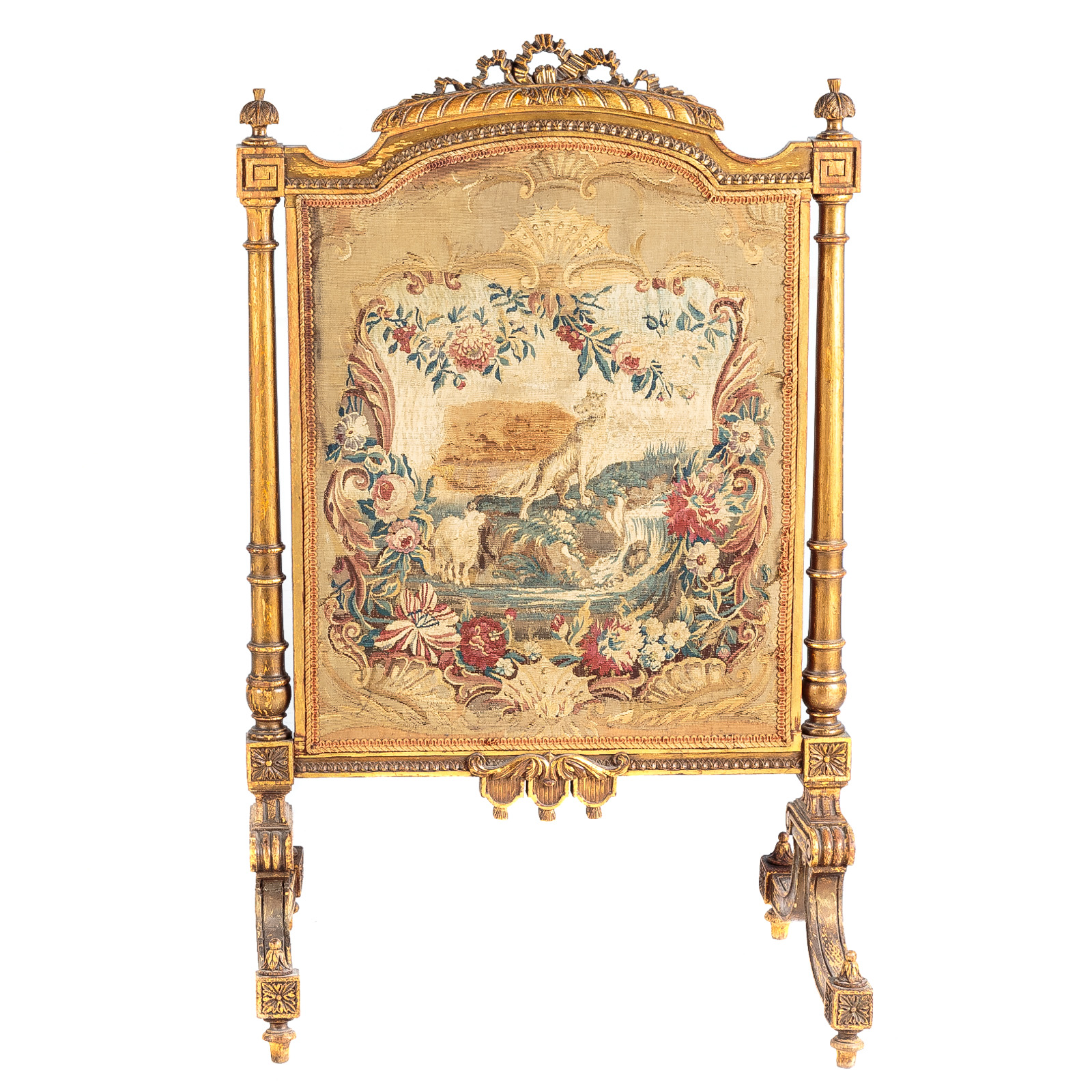 LOUIS XV STYLE PAINTED WOOD FIRE 2886b0