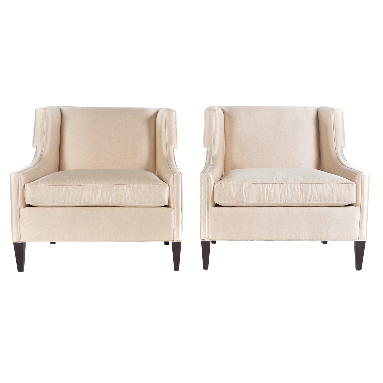 A PAIR OF CONTEMPORARY COUNCILL UPHOLSTERED