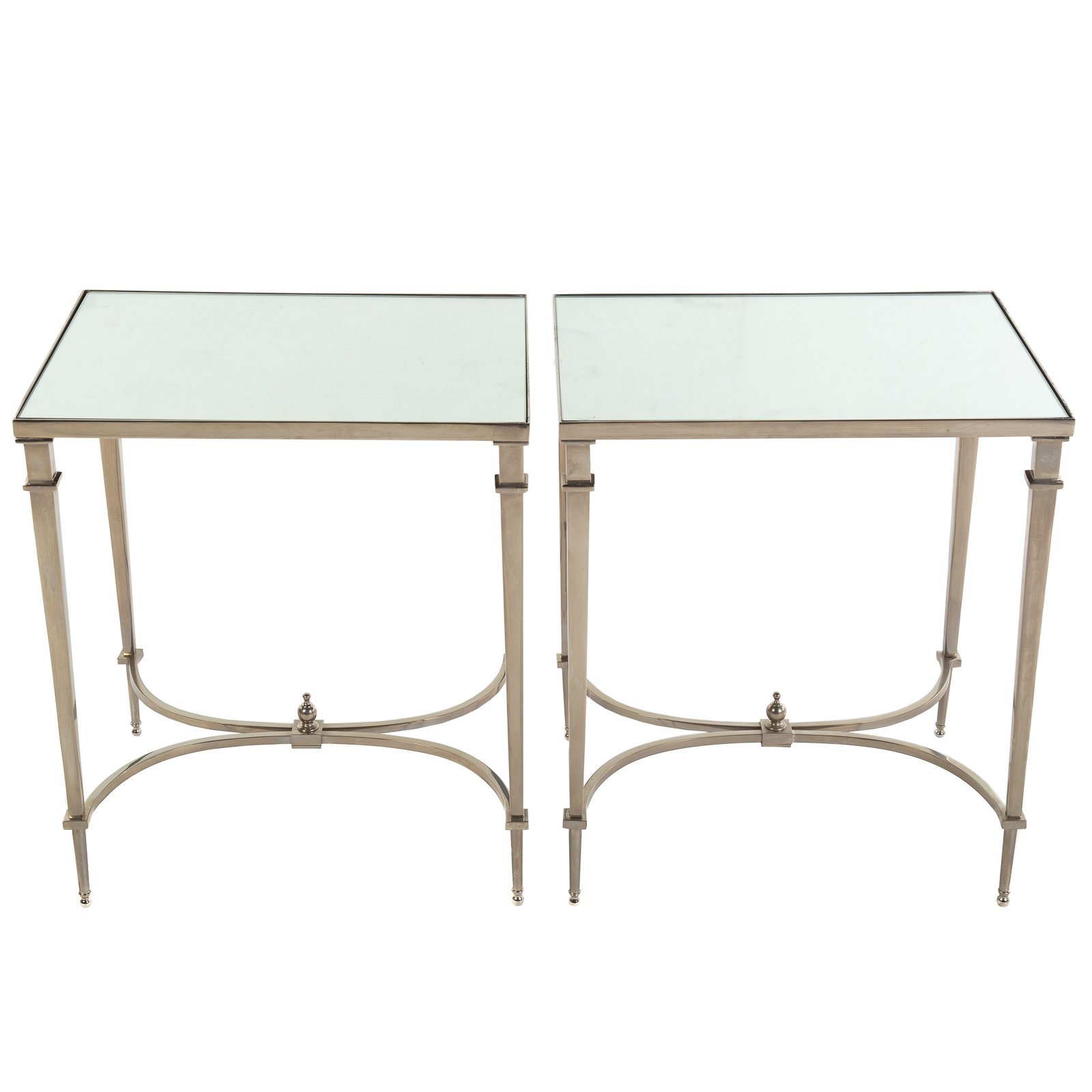 A PAIR OF CONTEMPORARY SIDE TABLES With