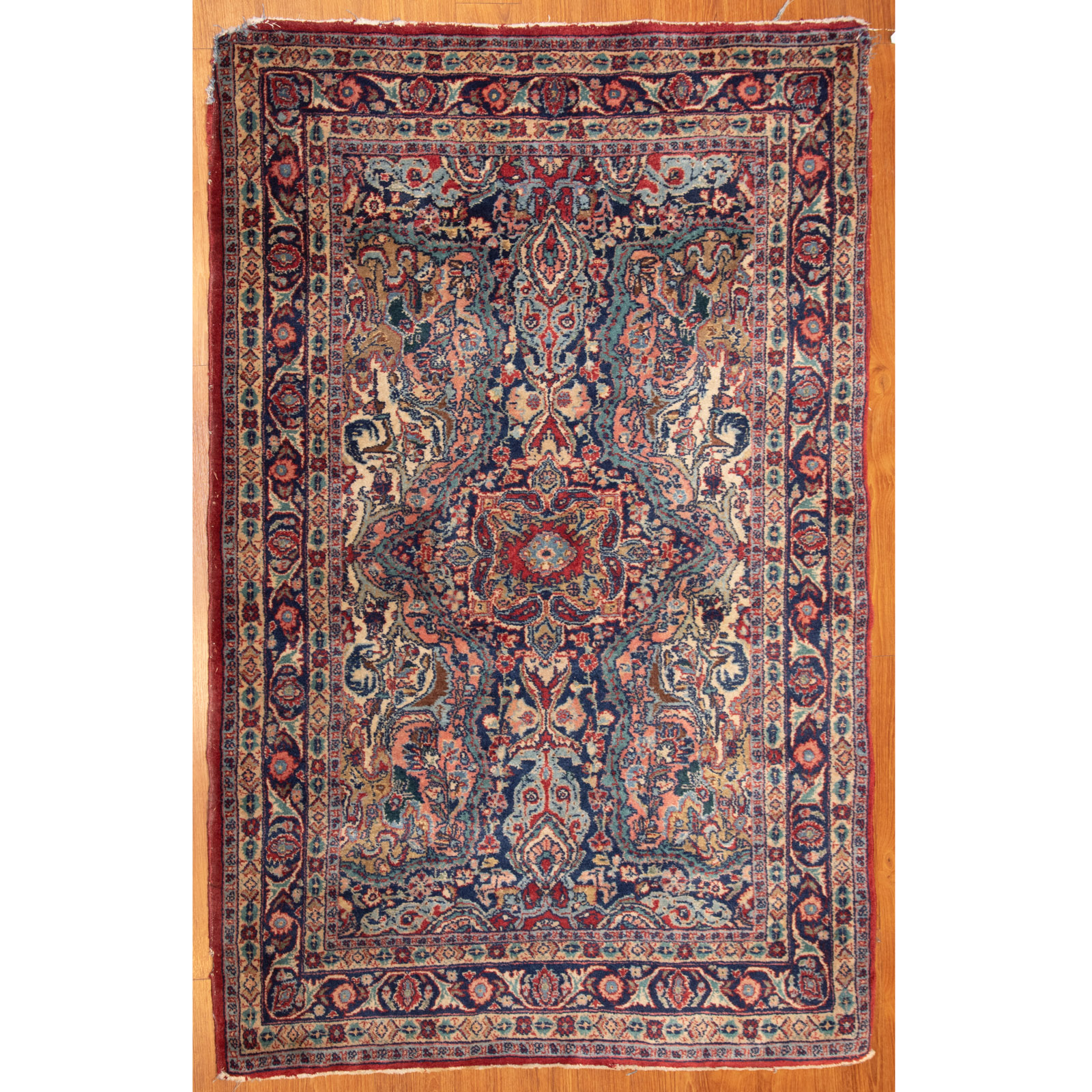 SEMI-ANTIQUE QUM RUG, PERSIA, 3.5