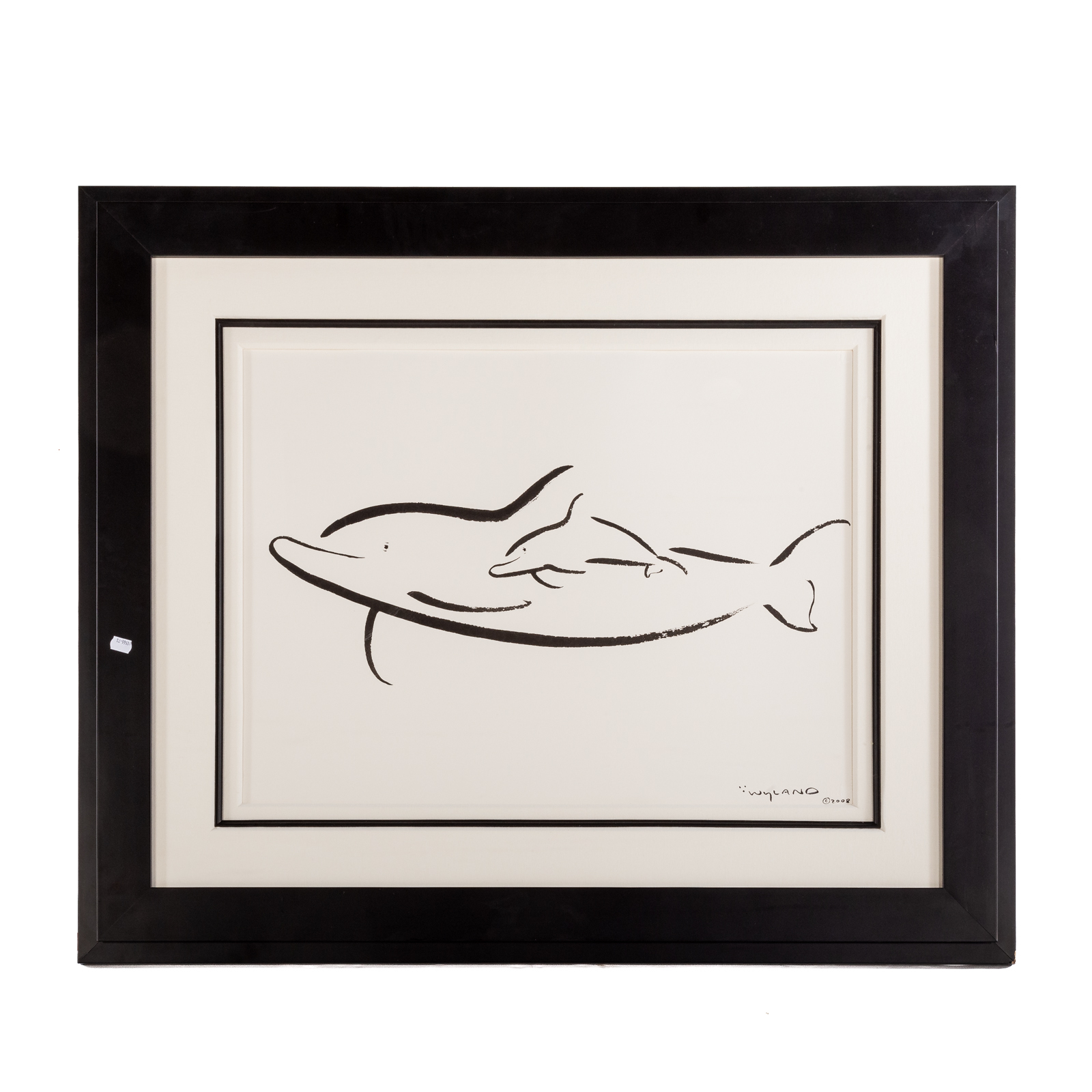 ROBERT WYLAND DOLPHINS SUMI INK 28882e