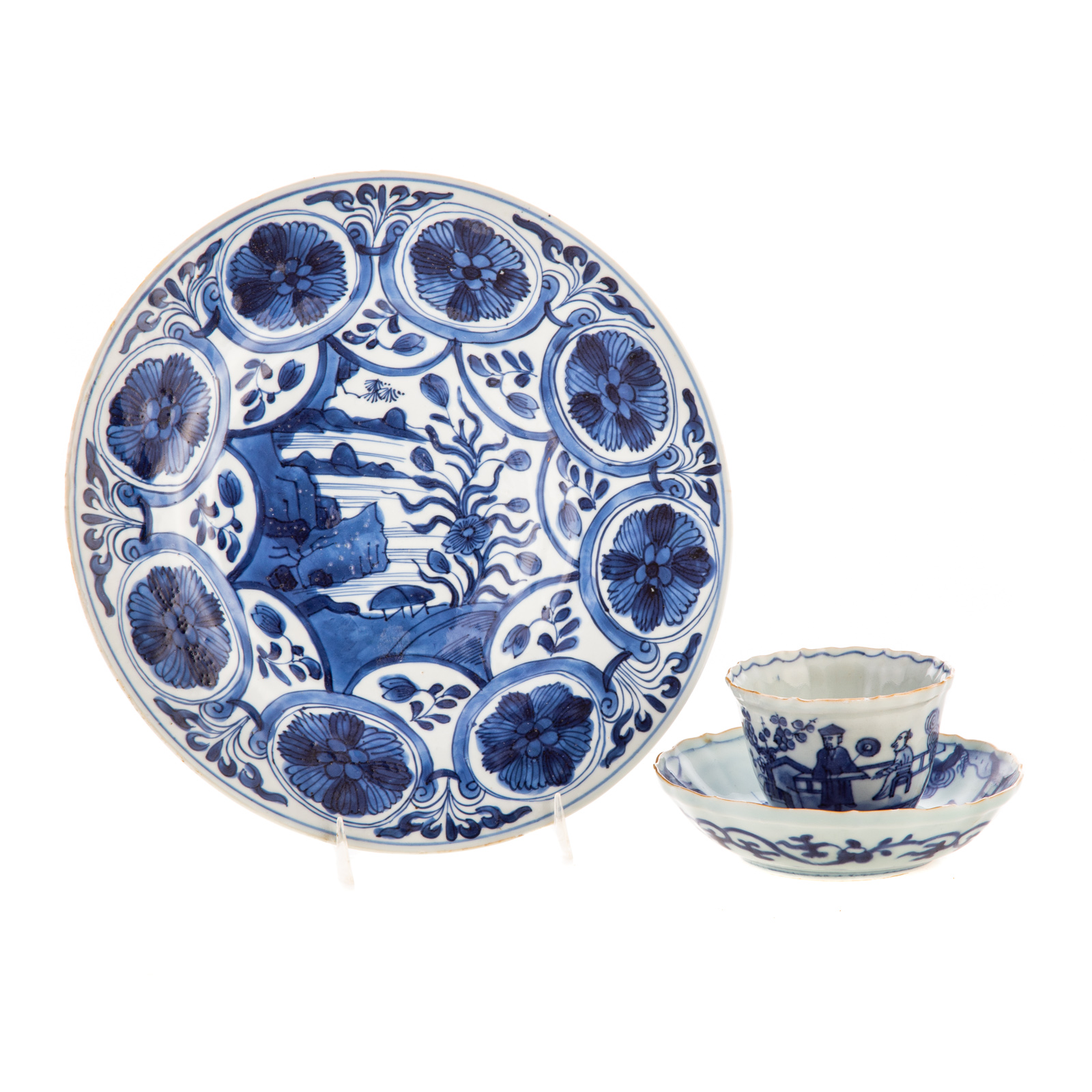 THREE CHINESE EXPORT BLUE WHITE 288842