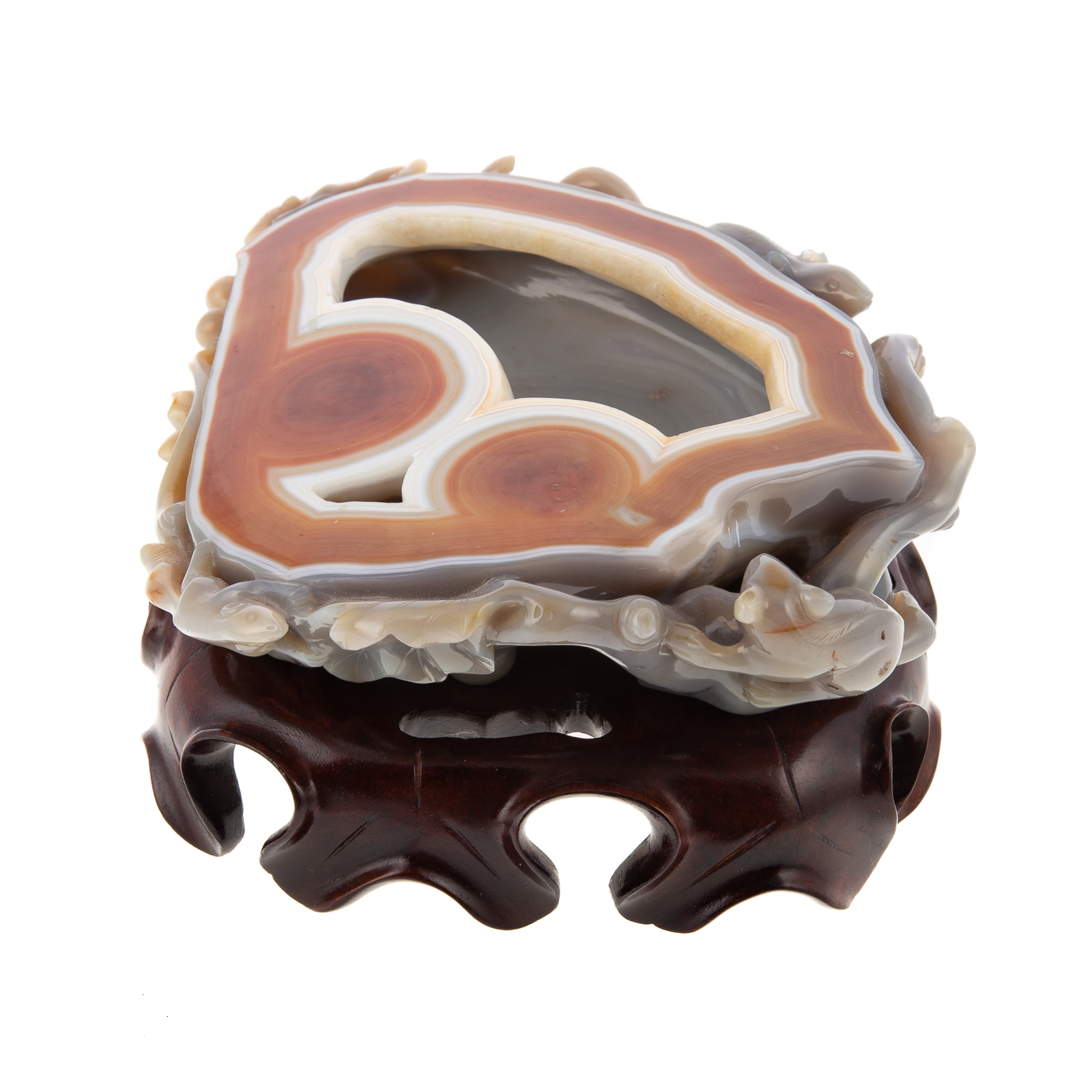 CHINESE CARVED AGATE CHALCEDONY 288860