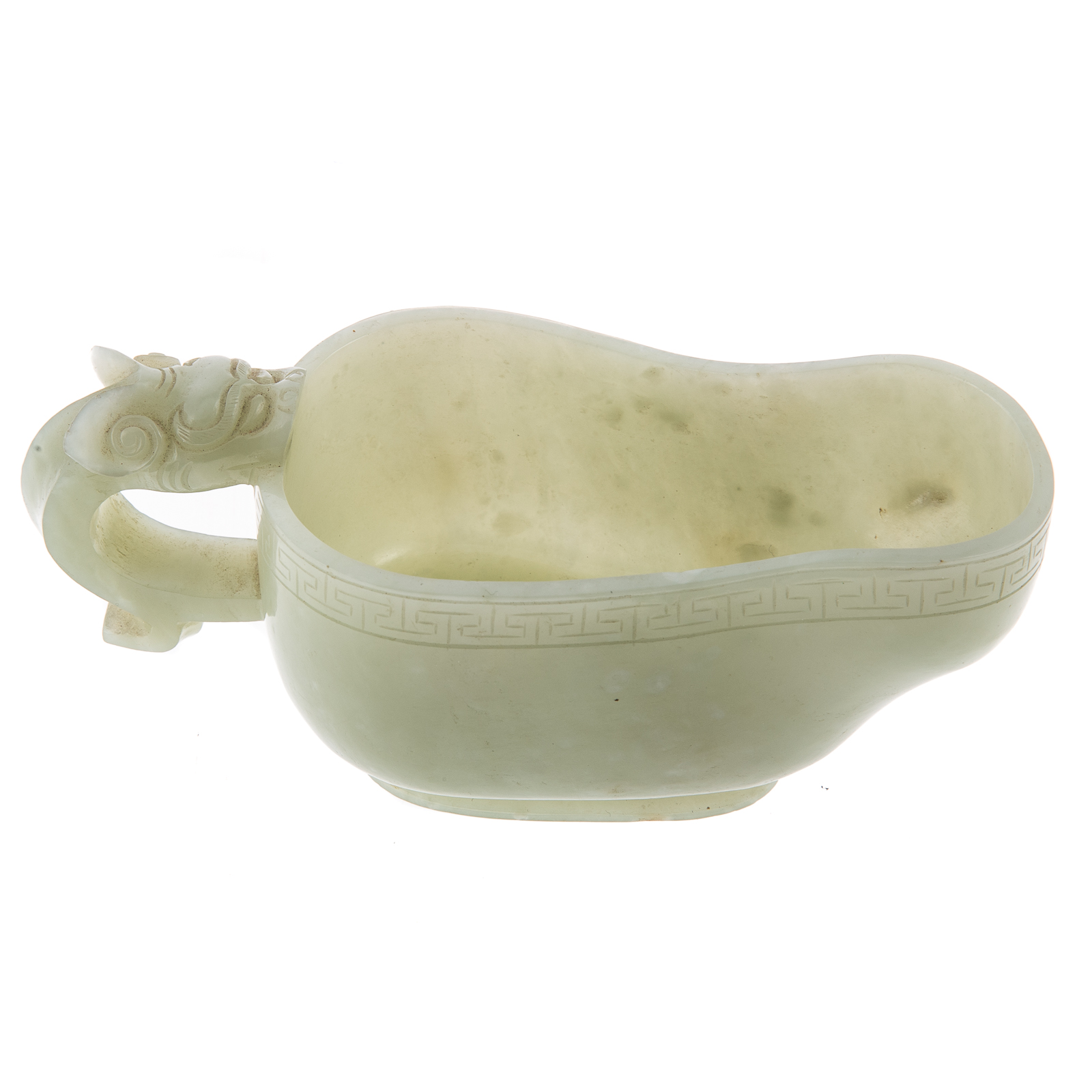 CHINESE CARVED JADE WINE LADLE