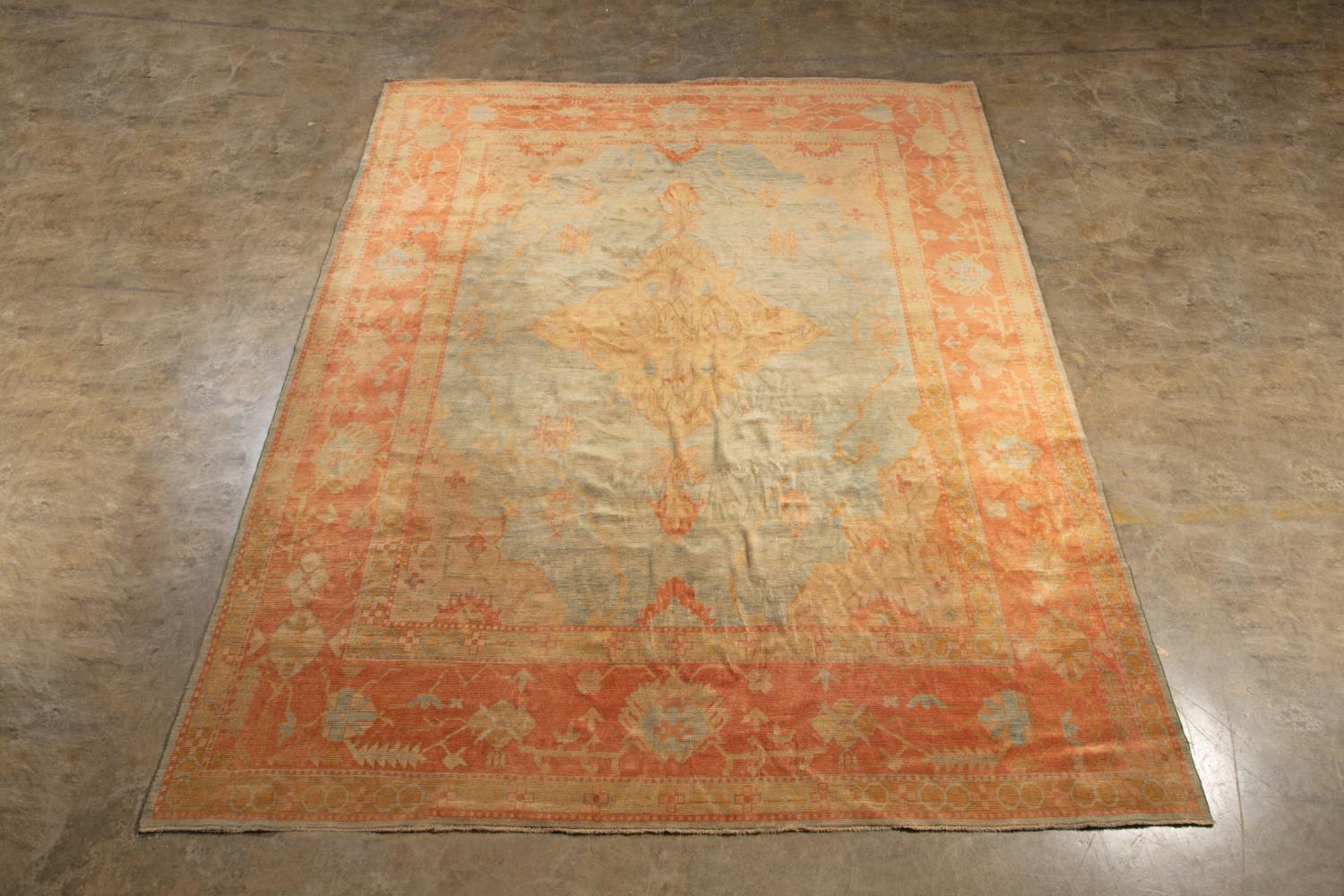 HAND KNOTTED WOOL TURKISH OUSHAK 28888c