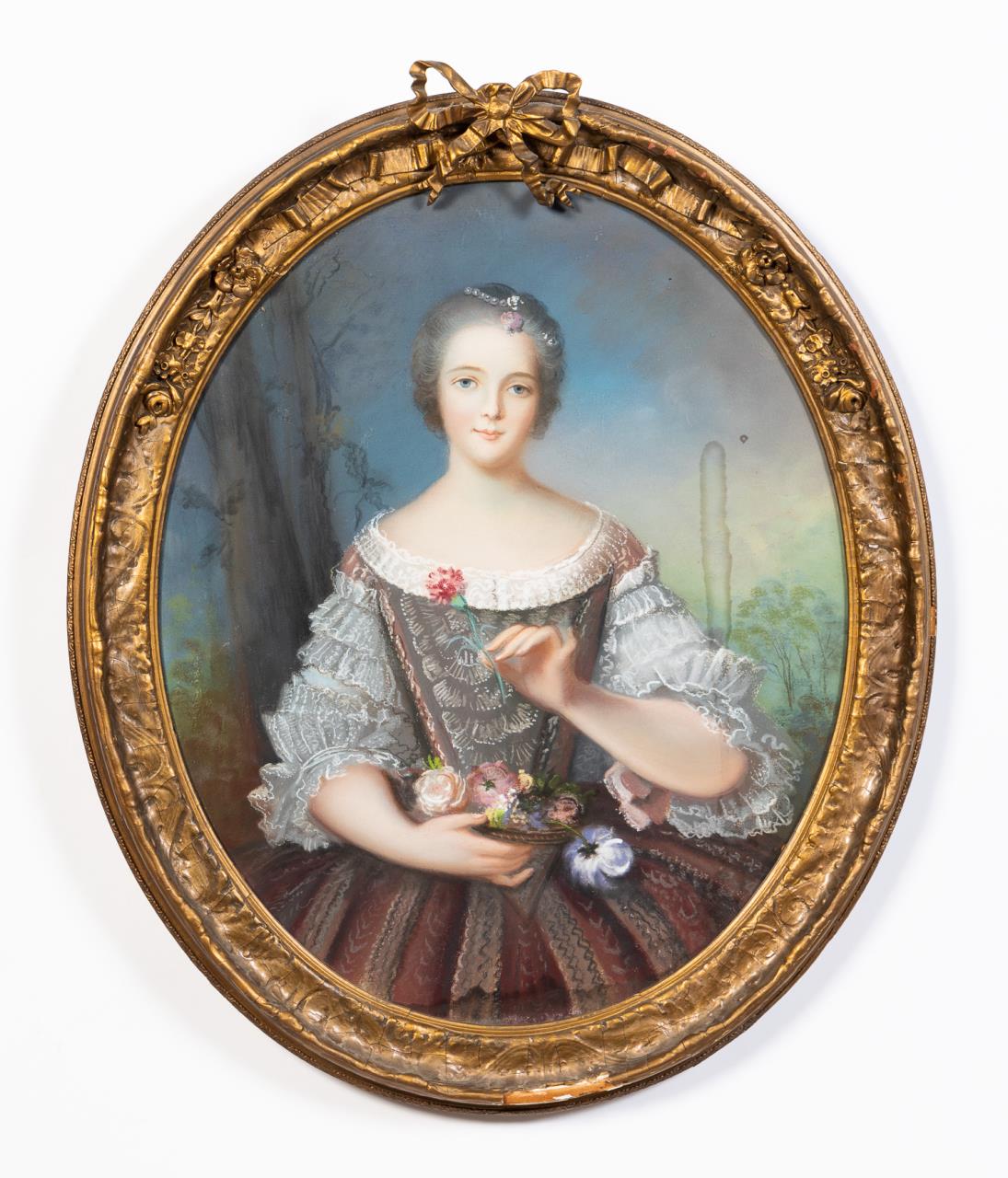 OVAL LOUIS XV STYLE PASTEL PORTRAIT 288898