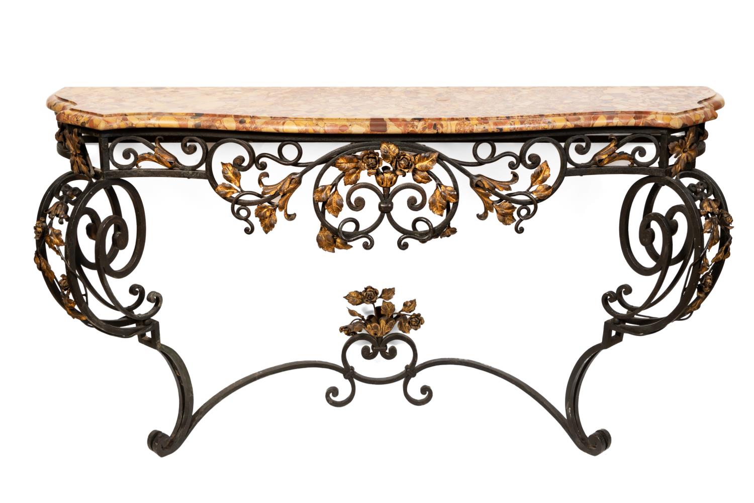 LOUIS XV STYLE BRECCIA TOP GILT 288892