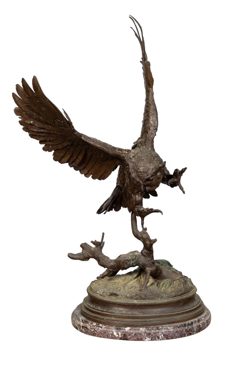 AFTER JULES MOIGNIEZ "OWL," BRONZE