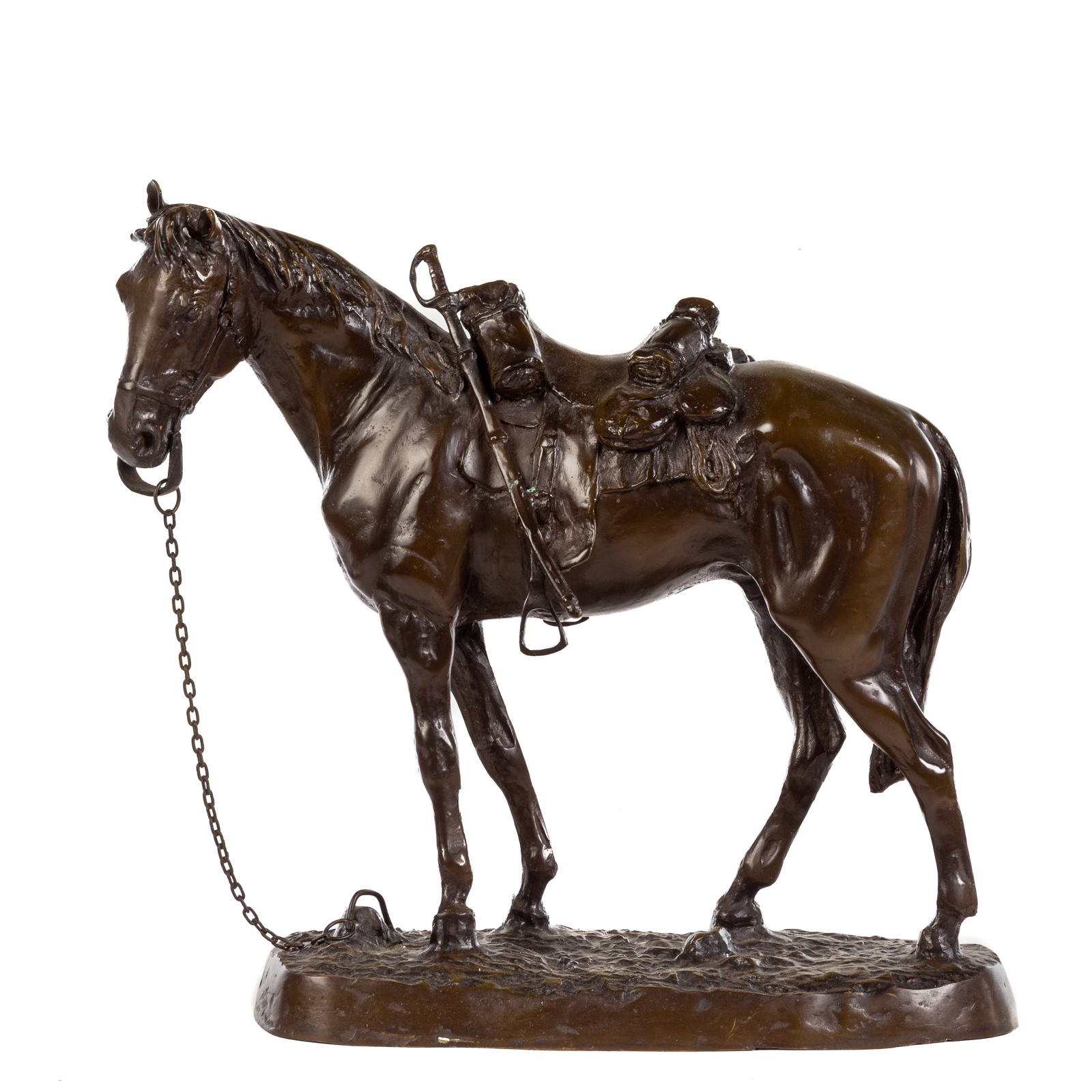 CAVALRY HORSE BRONZE 20th century  2888dd