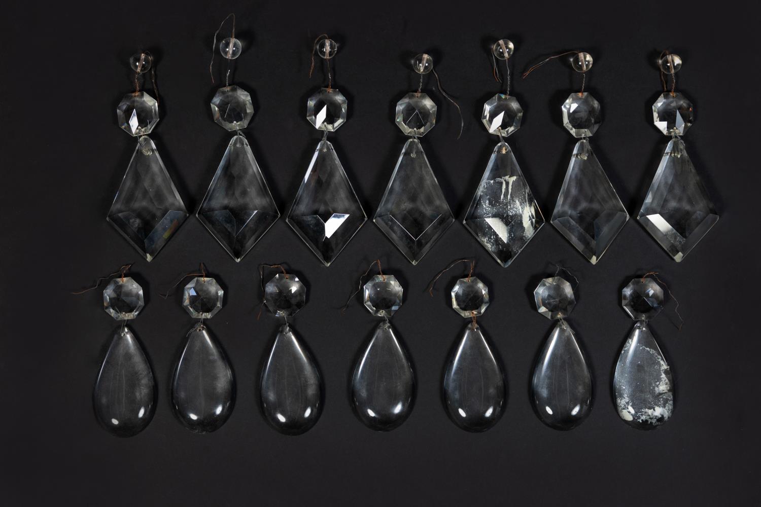 14PC SET OF FACETED SMOOTH CHANDELIER 2888de