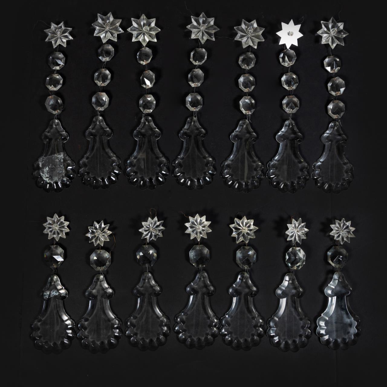 14PC SET OF COLORLESS CRYSTAL CHANDELIER 2888e6