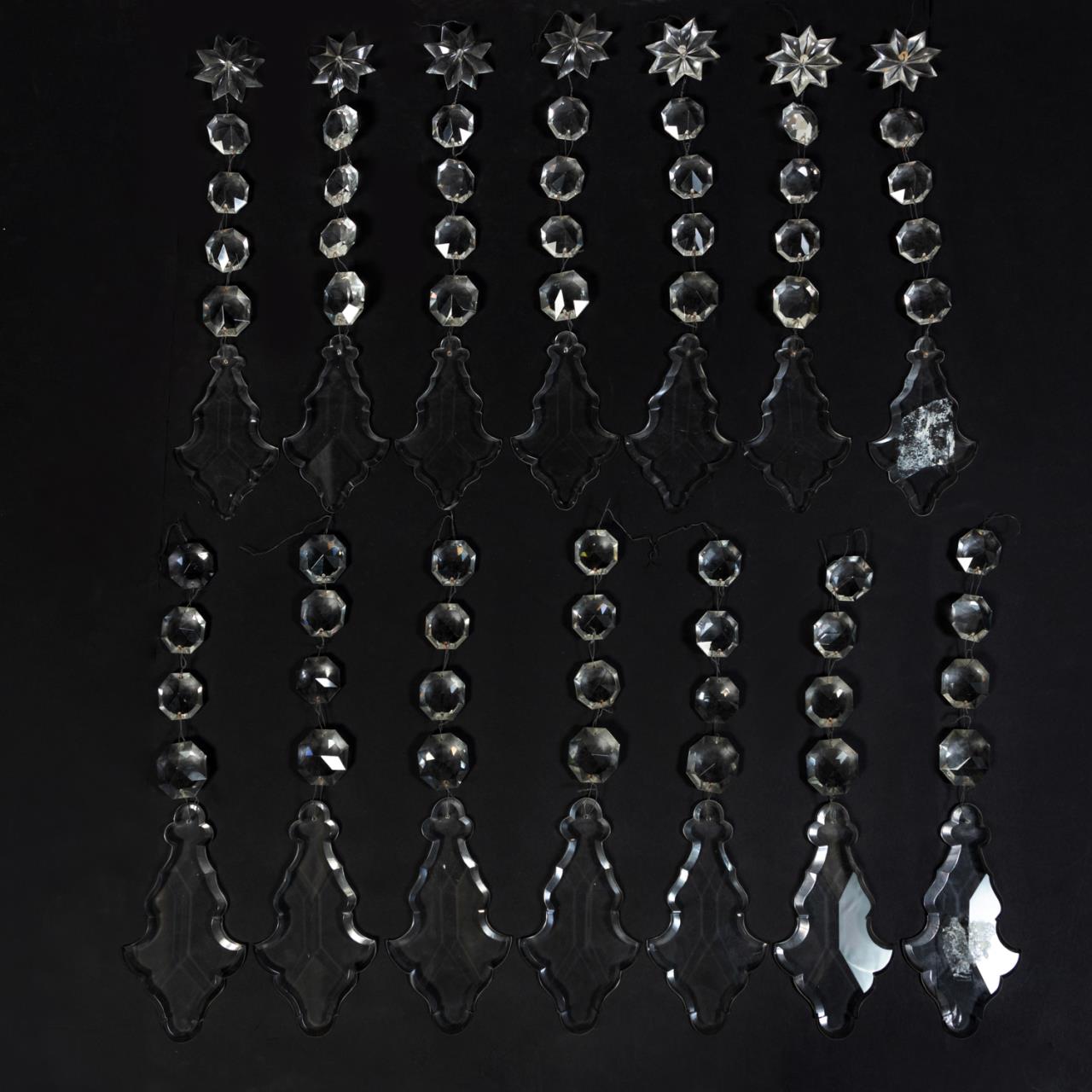 14PC SET OF FACETED CRYSTAL CHANDELIER 2888e3