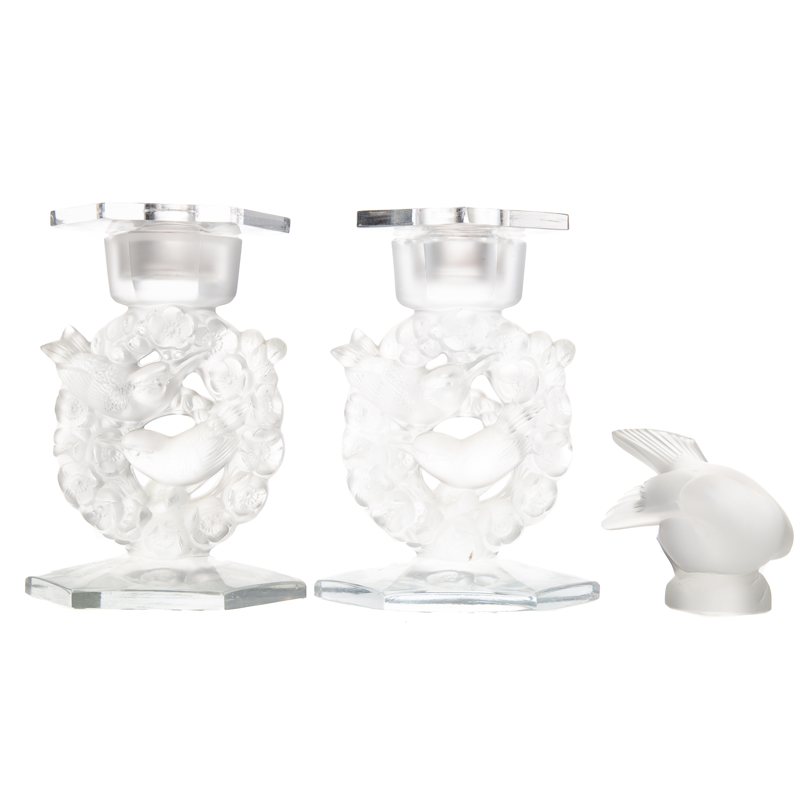 PR OF LALIQUE MESANGES CRYSTAL 2888ee