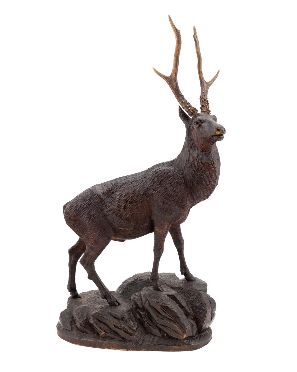 19TH C ERNST HEISSL CARVED STAG 28890c