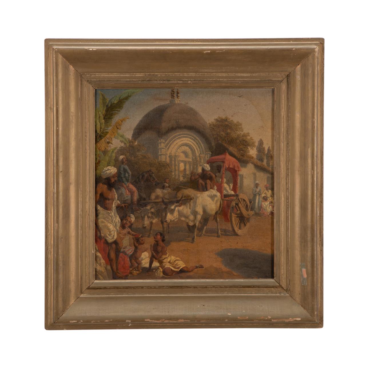 19TH C ORIENTALIST VILLAGE SCENE  288918