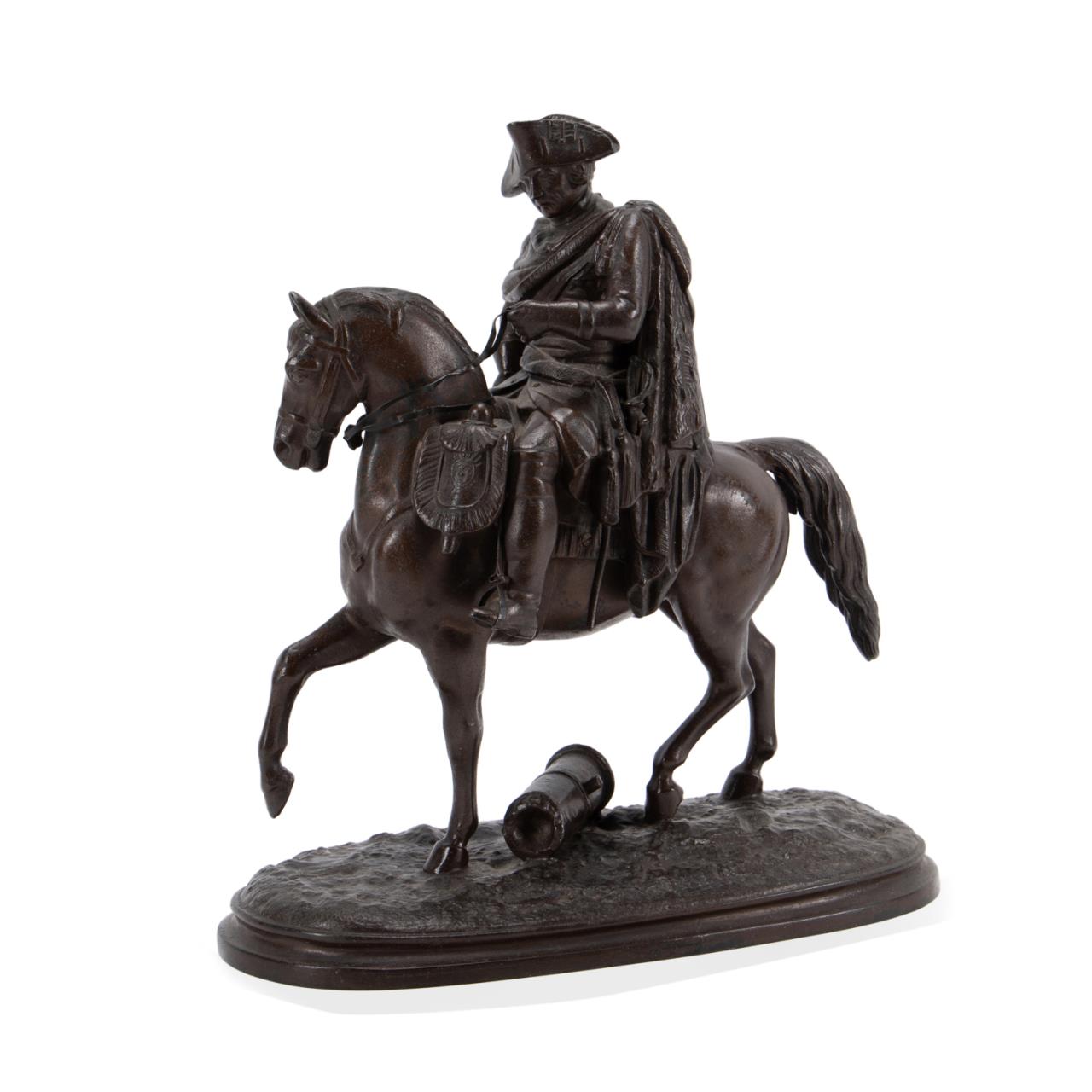 PATINATED EQUESTRIAN FIGURE OF 288919