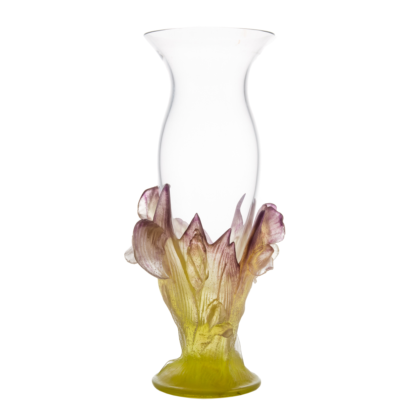 DAUM FRANCE PATE DE VERRE VASE