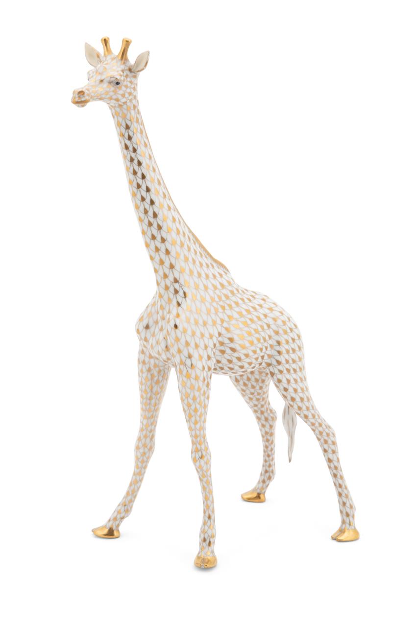 HEREND BIG GIRAFFE GOLD FISHNET 288933