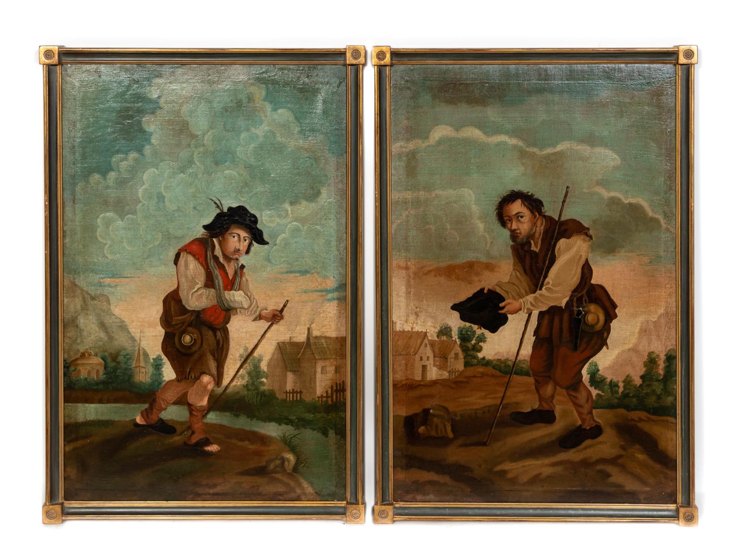 PAIR MANNER OF DAVID TENIERS VAGABOND  28893b