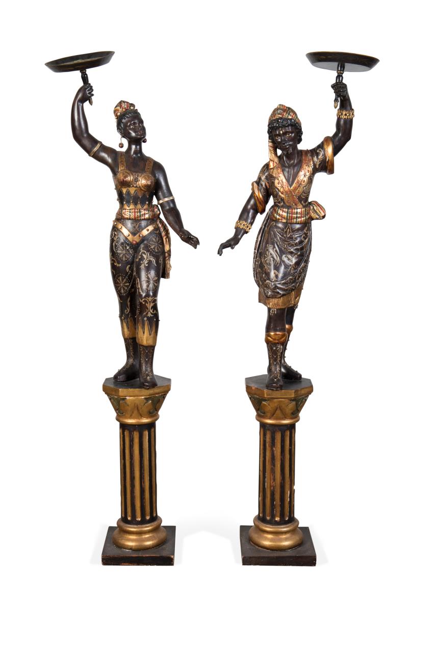 PR ITALIAN GILT POLYCHROME BLACKAMOOR 288954