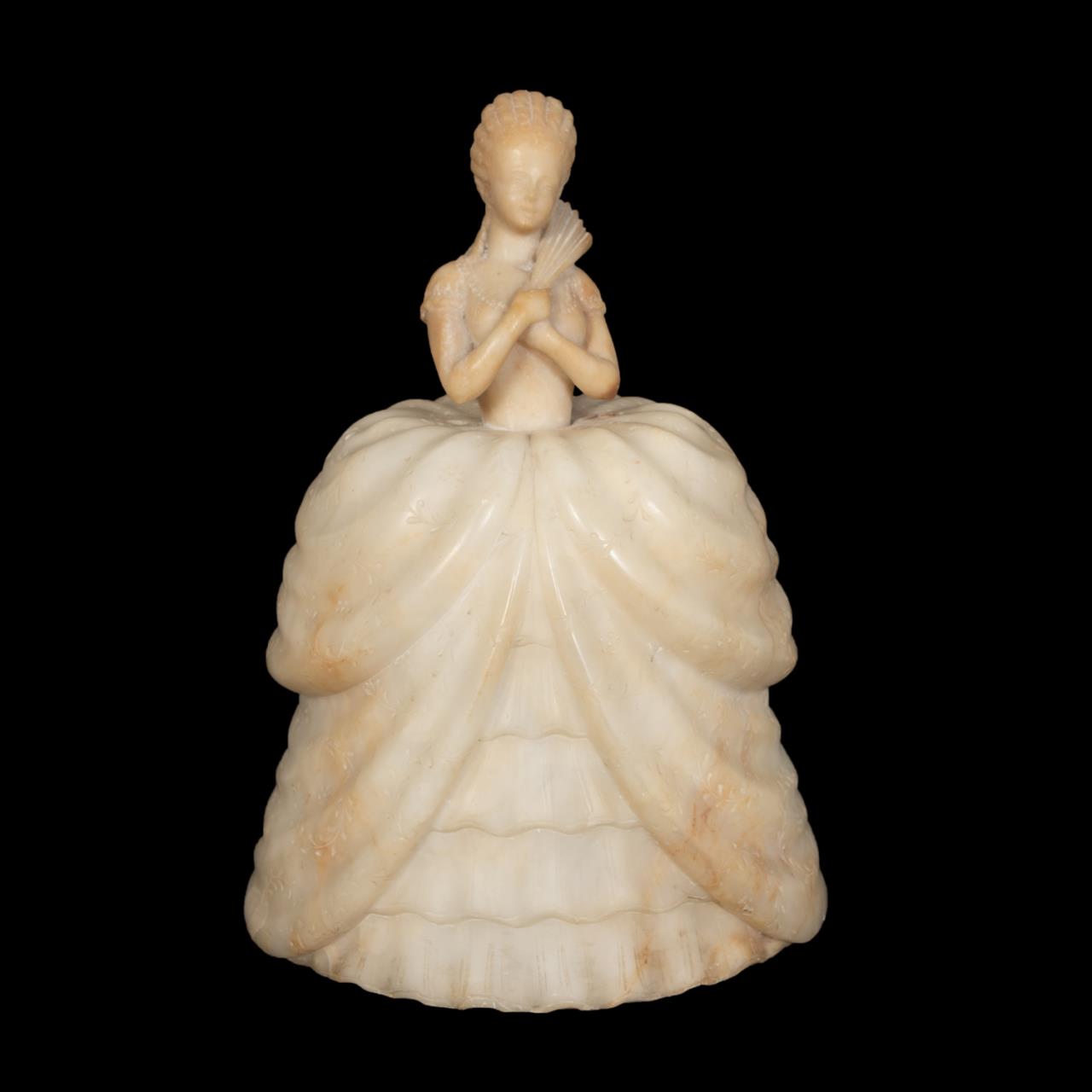 ALABASTER LADY IN 18TH C DRESS 28897e