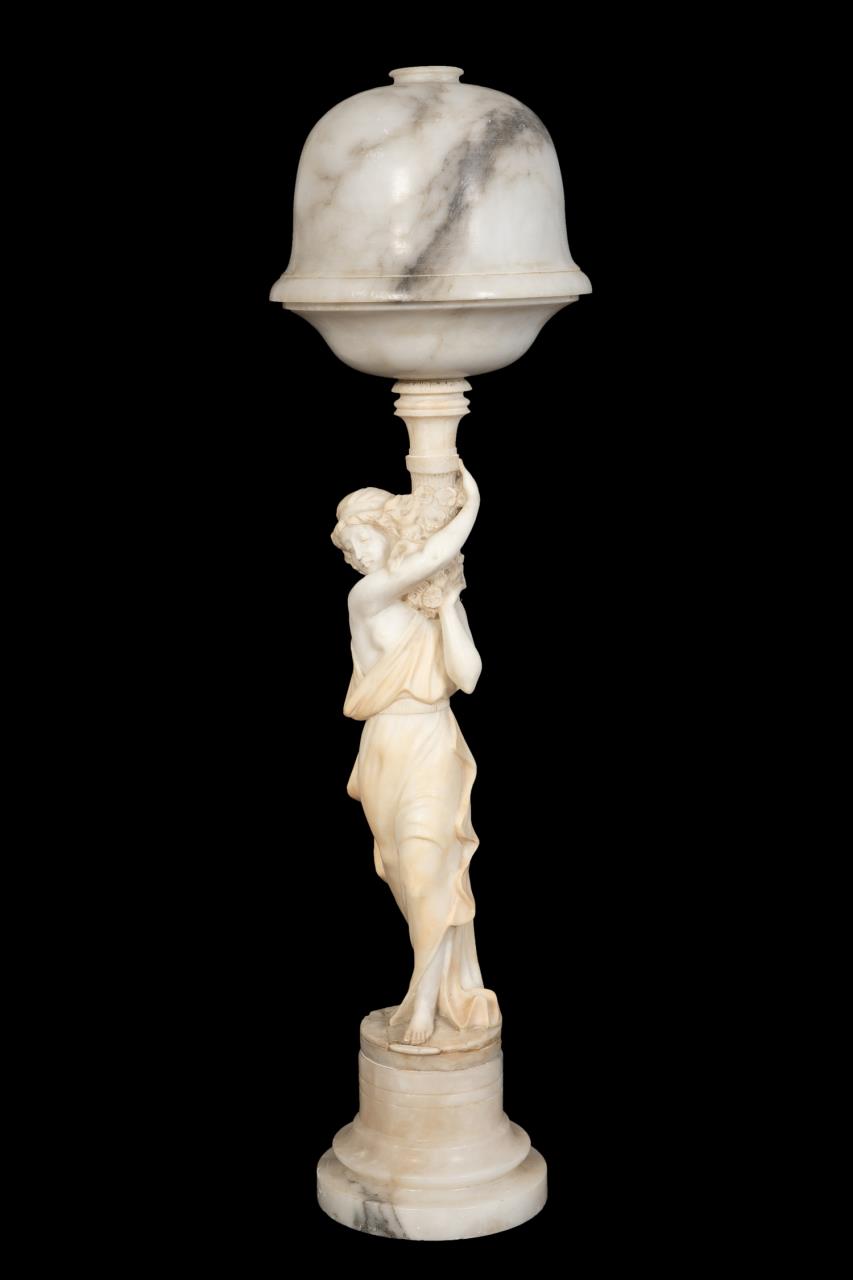 ALABASTER LAMP STANDING FEMALE 288990
