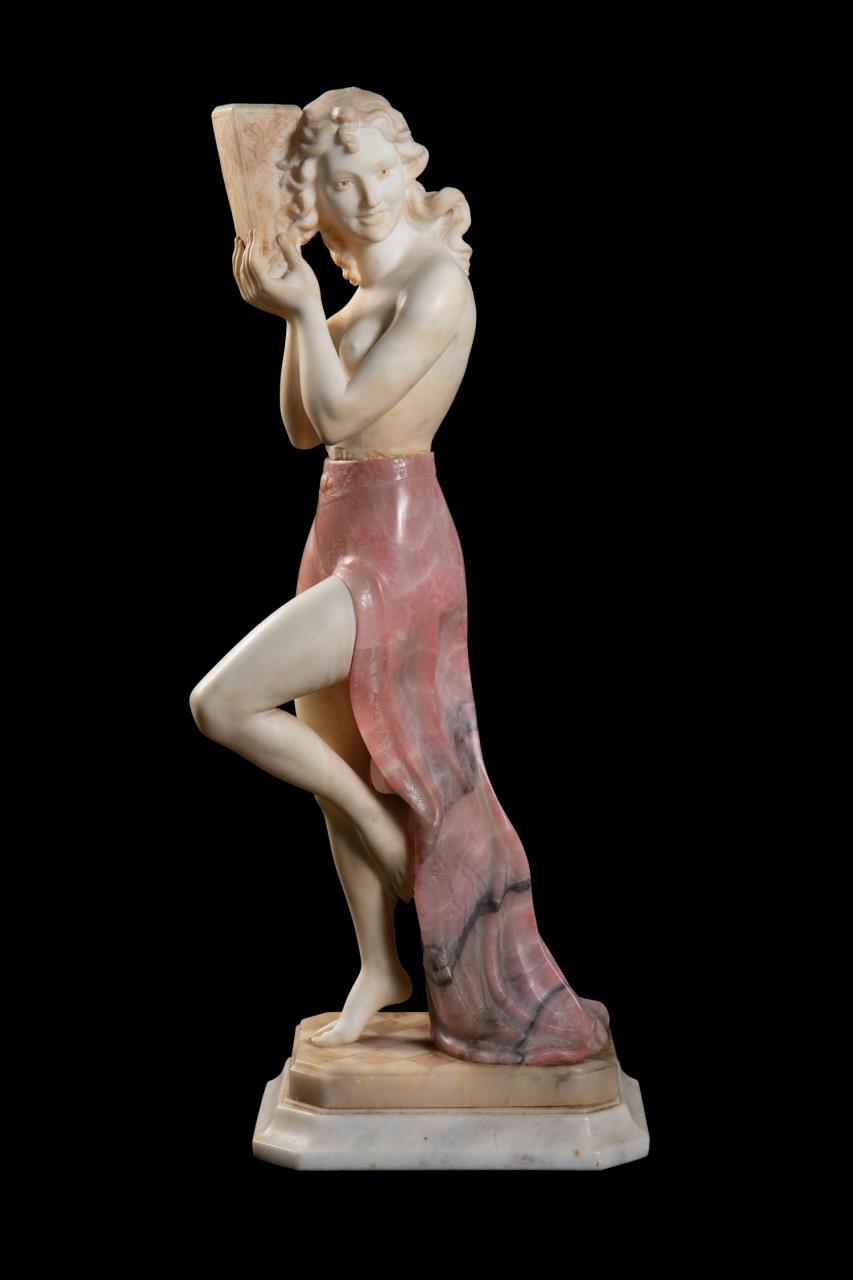 ITALIAN ALABASTER SCULPTURE, WOMAN